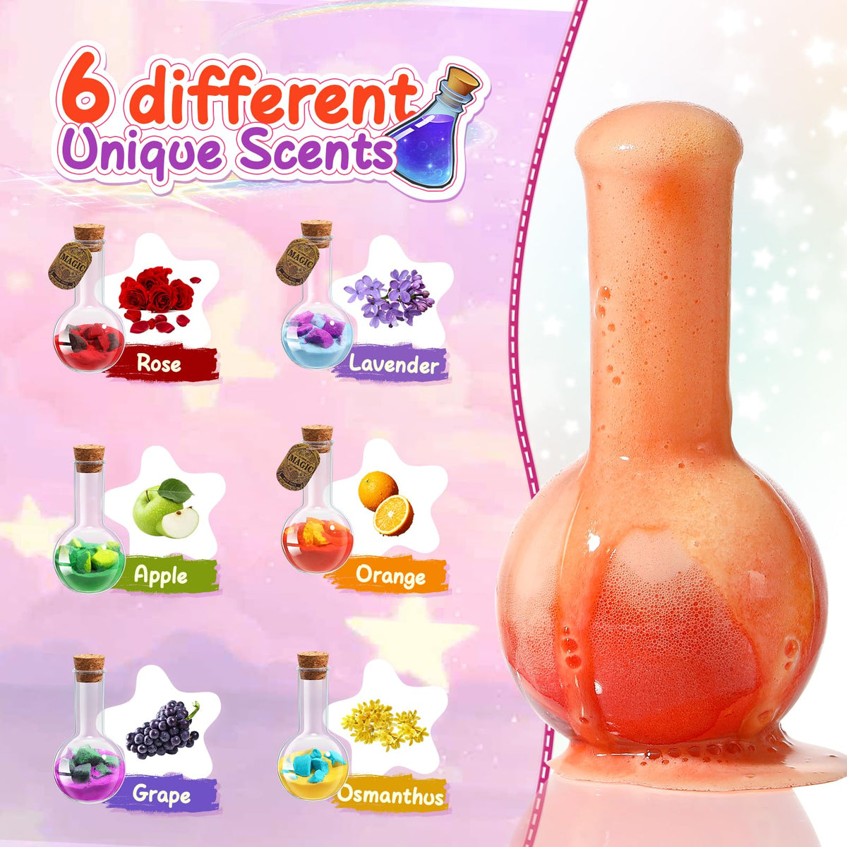 MeCids vibrant bubbles shimmer in warm water creating magical bath moments.