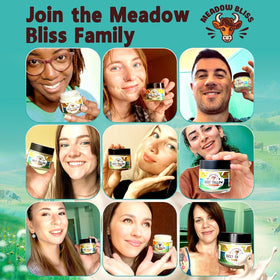 Meadow Bliss shea butter application demonstrates smoothing cream