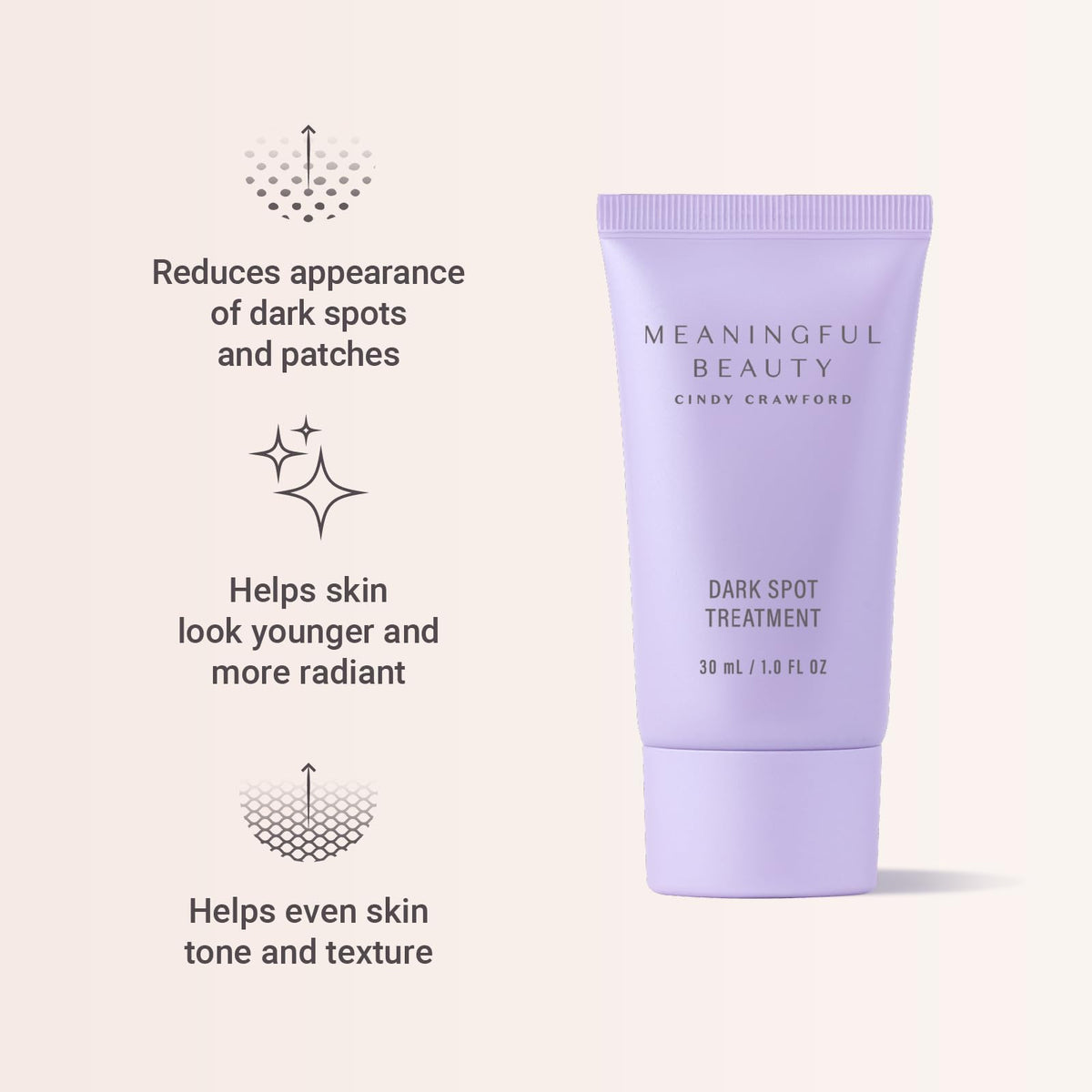Meaningful Beauty dark spot correcting treatment on skin showing improved tone