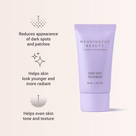 Meaningful Beauty dark spot correcting treatment on skin showing improved tone