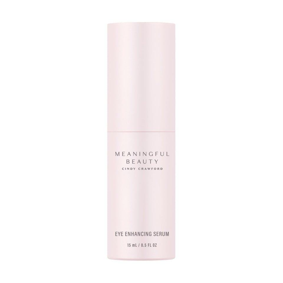 Meaningful Beauty Eye Enhancing Serum bottle close-up showing travel-friendly packaging for on-the-go hydration.