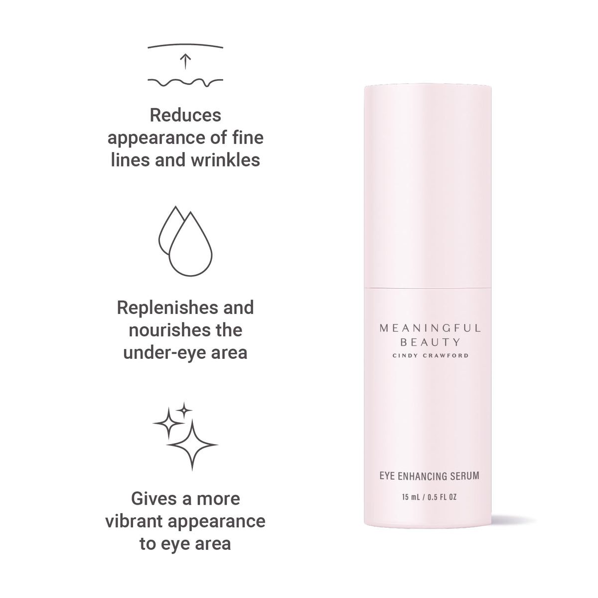 Meaningful Beauty Eye Enhancing Serum packaging box highlights premium branding and travel-ready convenience.