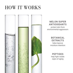 Meaningful Beauty Eye Enhancing Serum swatch on skin reveals subtle radiance and hydration.