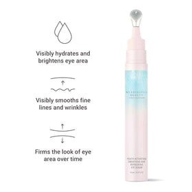 Meaningful Beauty Eye Serum bottle packaging emphasizes compact travel-friendly design.