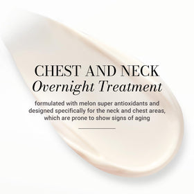 Meaningful Beauty firming chest and neck crème close-up on skin demonstrating smoothing texture.