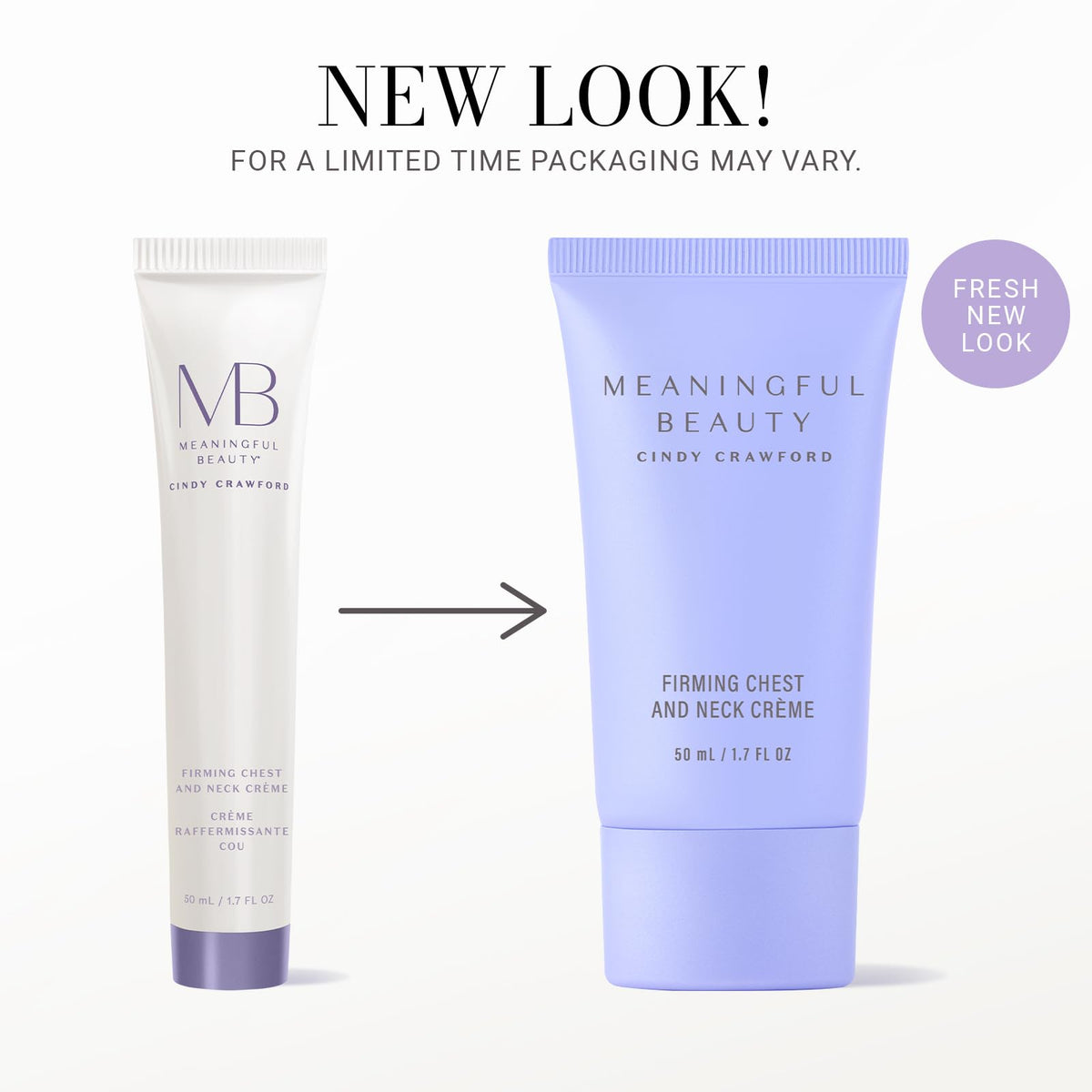 Meaningful Beauty firming chest and neck crème texture close-up showing rich, lightweight hydration.