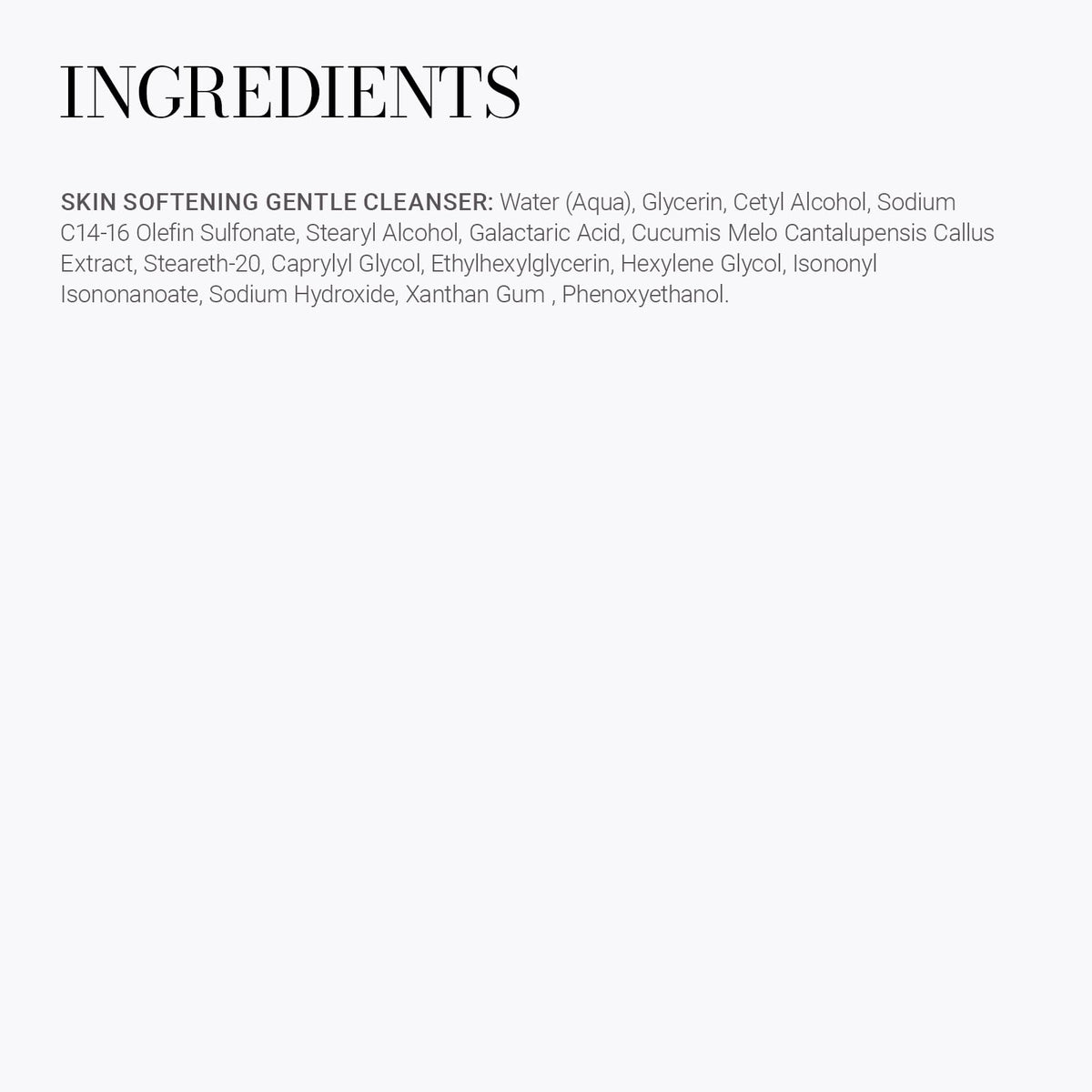 Meaningful Beauty fragrance-free formula label communicates gentle care for all skin types.