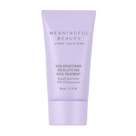 Meaningful Beauty neck-decollete SPF15 cream jar hydrates and brightens for the neck area.