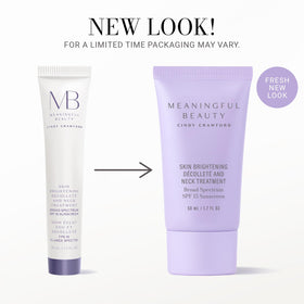 Meaningful Beauty rich creme texture for luxurious neck hydration.