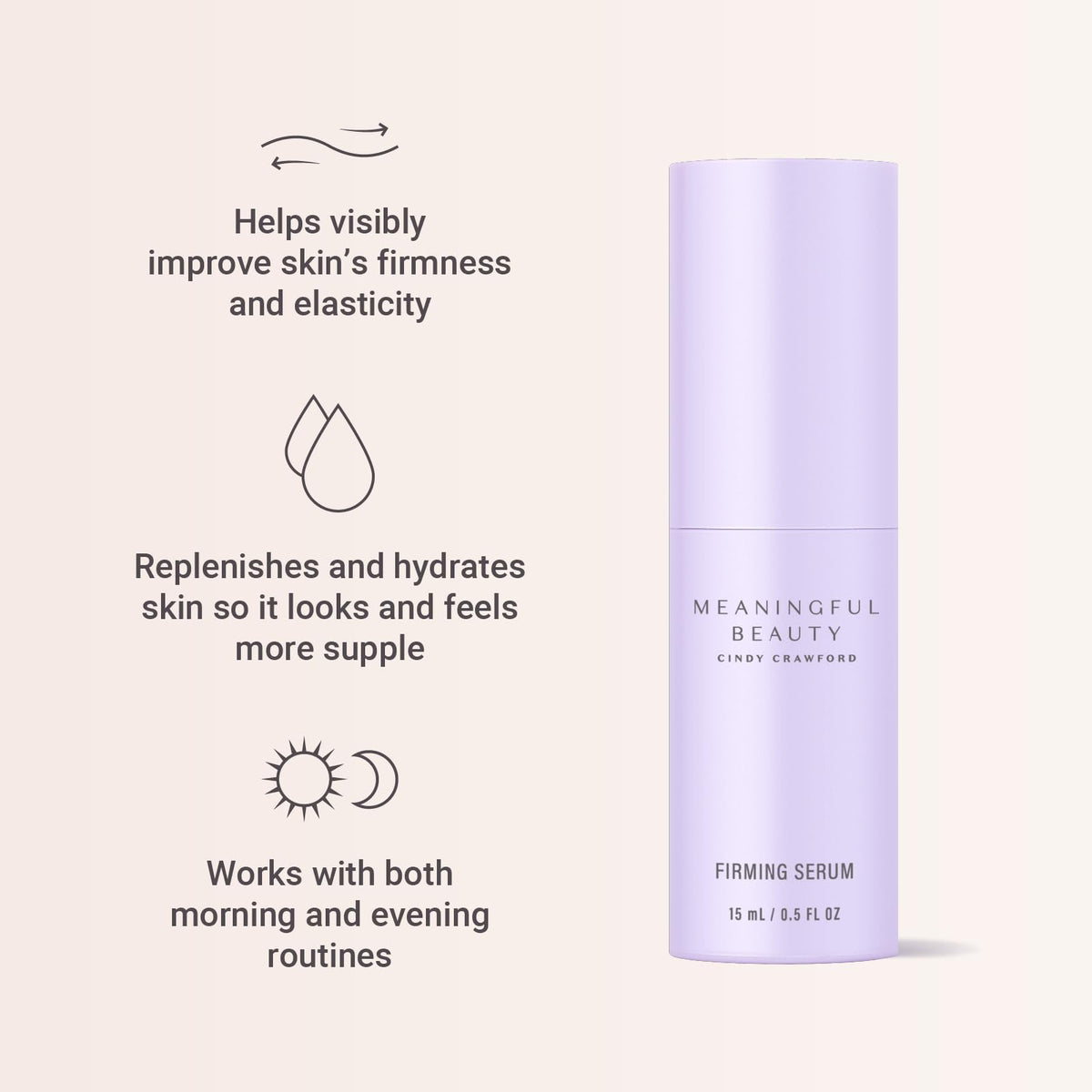 Meaningful Beauty routine image shows morning and night application for daily care.