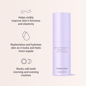 Meaningful Beauty routine image shows morning and night application for daily care.