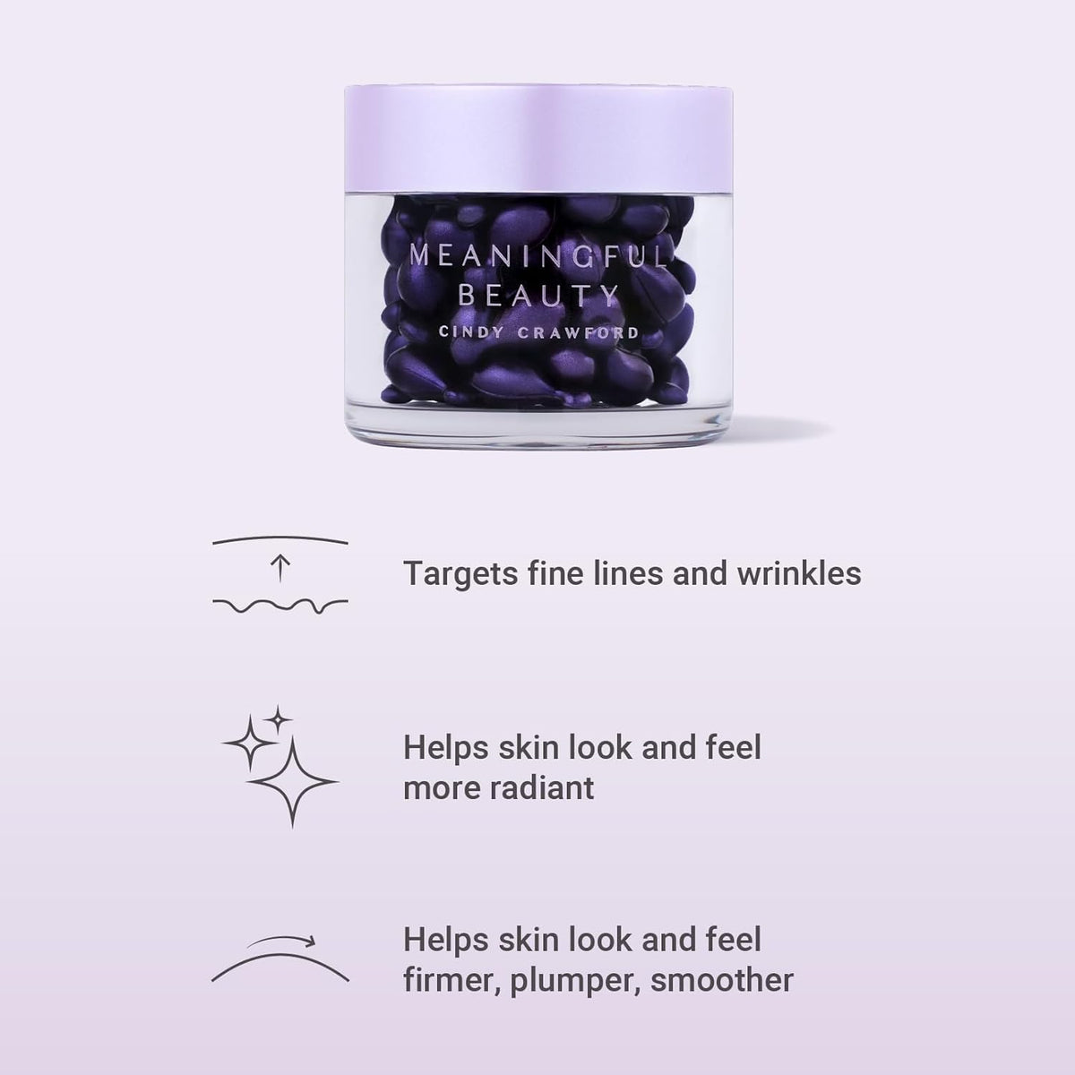 Meaningful Beauty Wrinkle Capsules being twisted open for targeted application on fine lines.