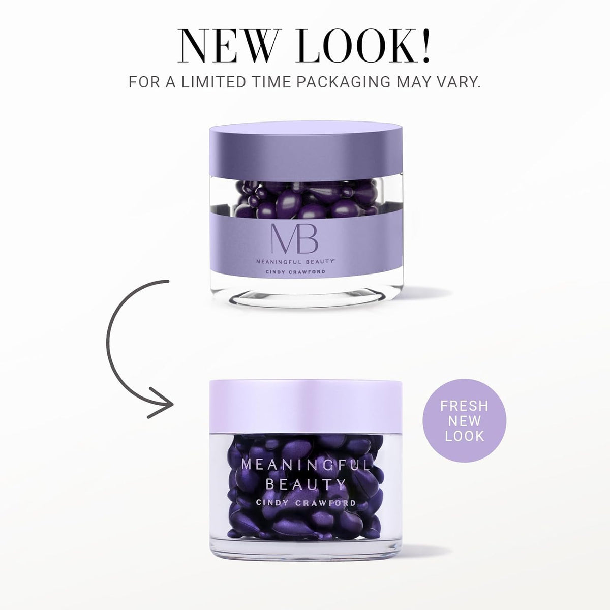 Meaningful Beauty bottle and packaging in focus signaling premium anti-aging skincare.