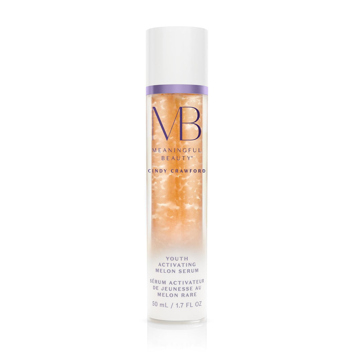 Meaningful Beauty Youth Activating Melon Serum bottle pour highlights quick hydration for refreshed skin.