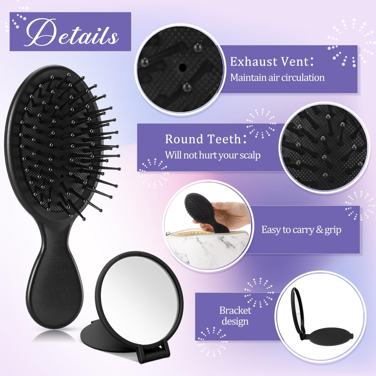 Meanplan compact pocket mirror folding emphasizes on-the-go touch-ups.