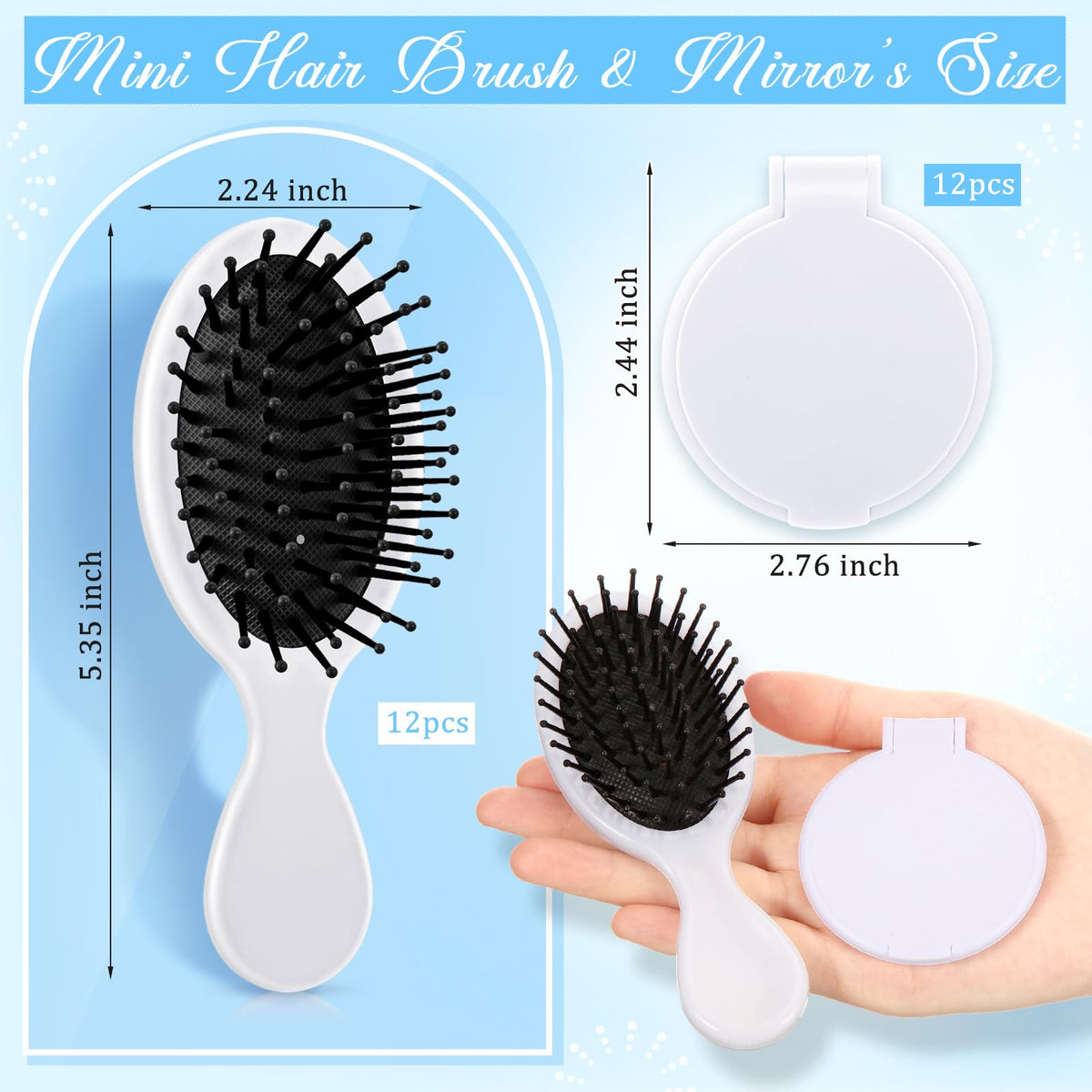Meanplan compact pocket mirror in white for quick on-the-go touch-ups.