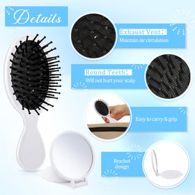 Meanplan detangler brush close-up with spherical bristles for scalp massage.