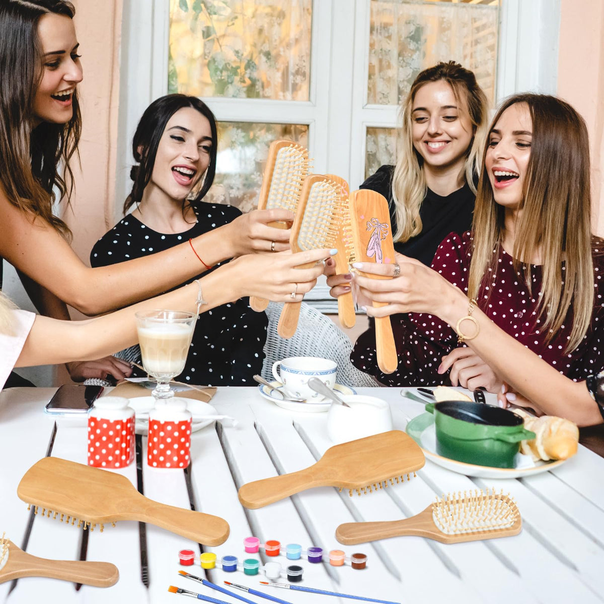 Finished Meanplan hand-painted hairbrush shows unique personal style