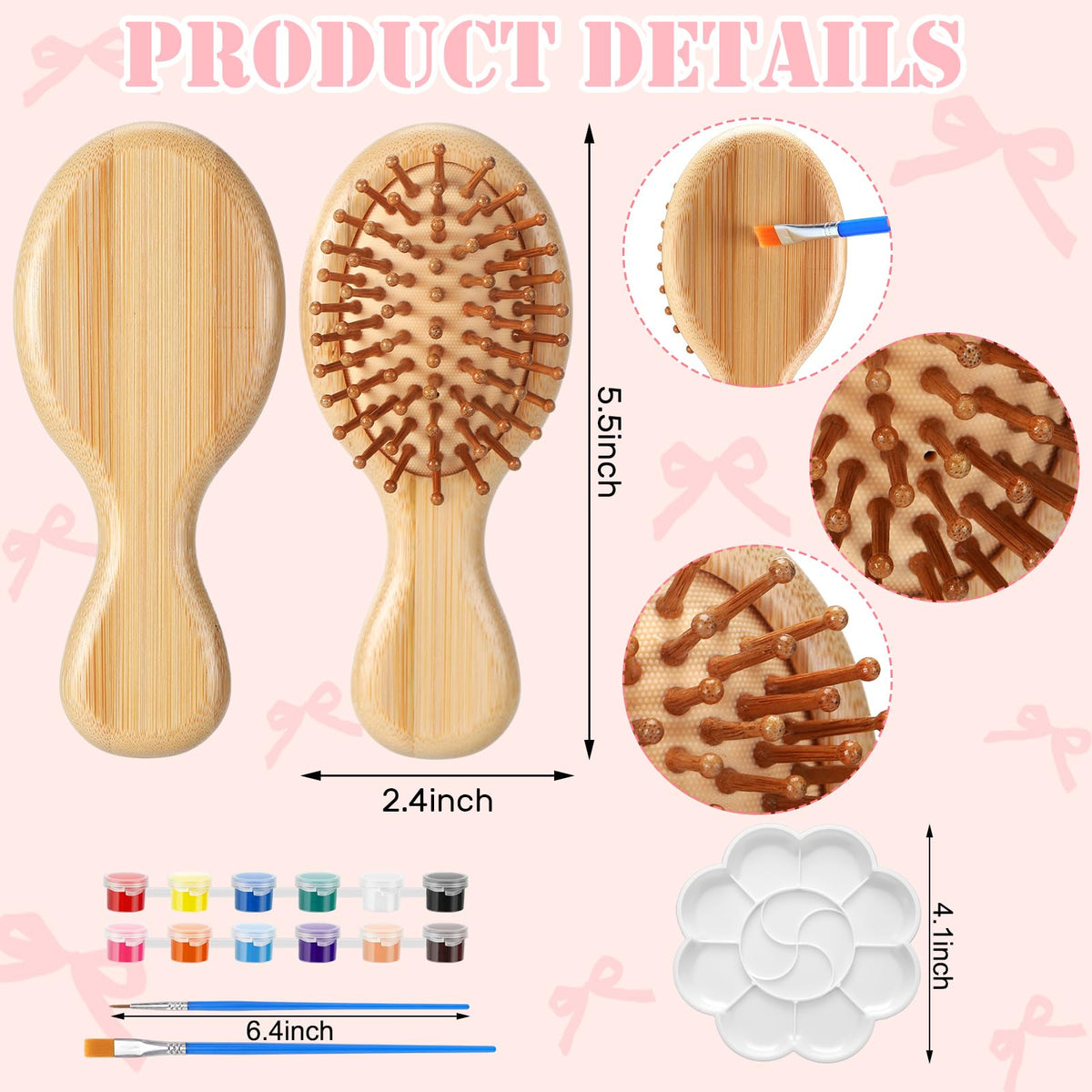Meanplan hand-painted hairbrush – unique personalized grooming accessory