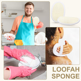 Meanplan loofah pad also cleans bathtubs and pans with ease.