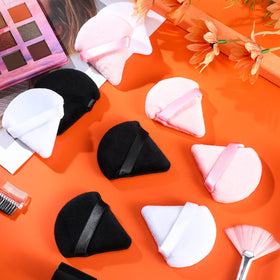 Meanplan three-color puff set including black white and pink for organization