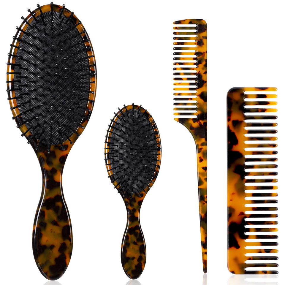 Meanplan tortoise shell big paddle detangler brush for gentle detangling