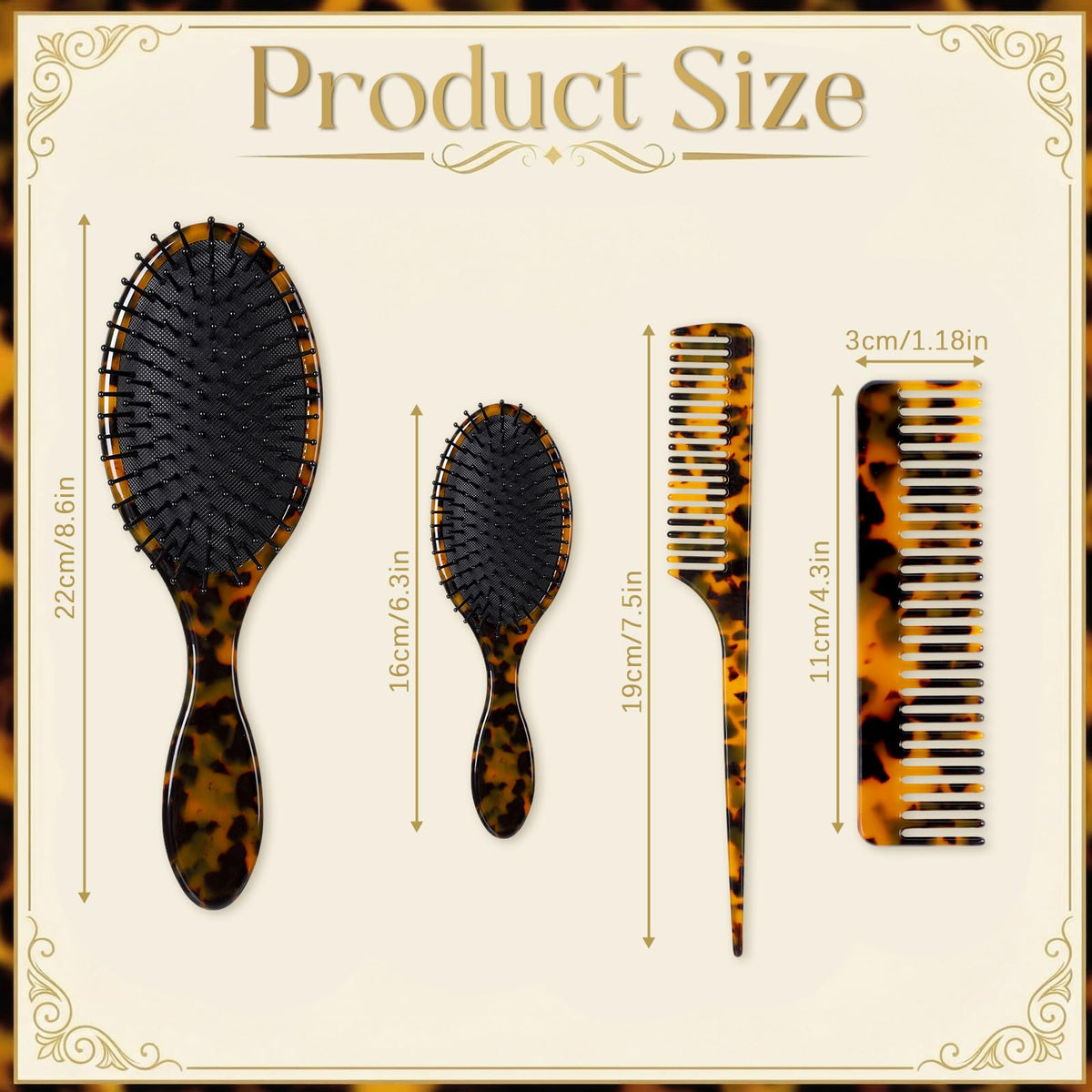Meanplan tortoise shell small paddle detangler brush for daily styling