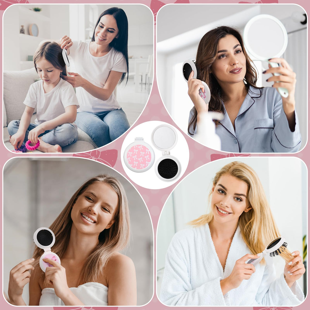Meanplan coquette detangler brushes perfect for quick fixes during travel