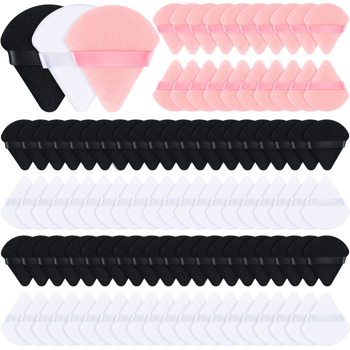 Meanplan triangle puff used for precise nose corner makeup with a soft touch