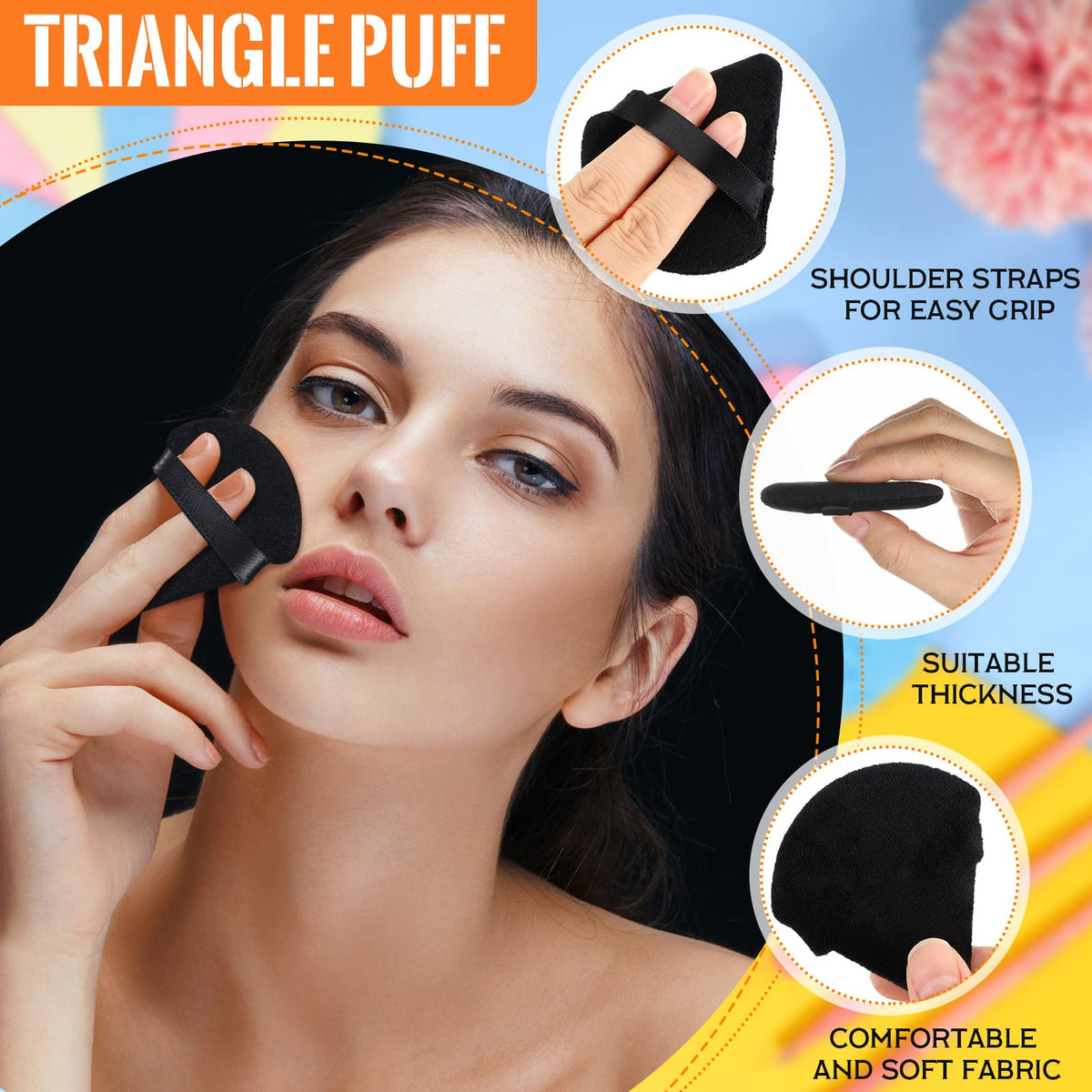 Meanplan wedge-design puff for contour and edge control