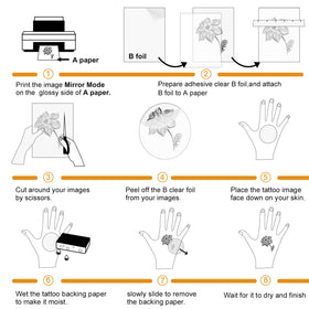 MECOLOUR transfer paper supports easy rub-on tattoos for cosplay and costumes