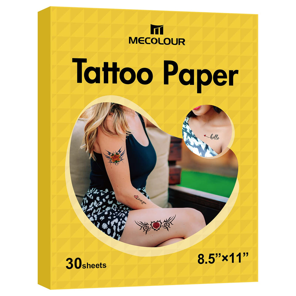 MECOLOUR tattoo paper for inkjet printers with gloss side for crisp transfers