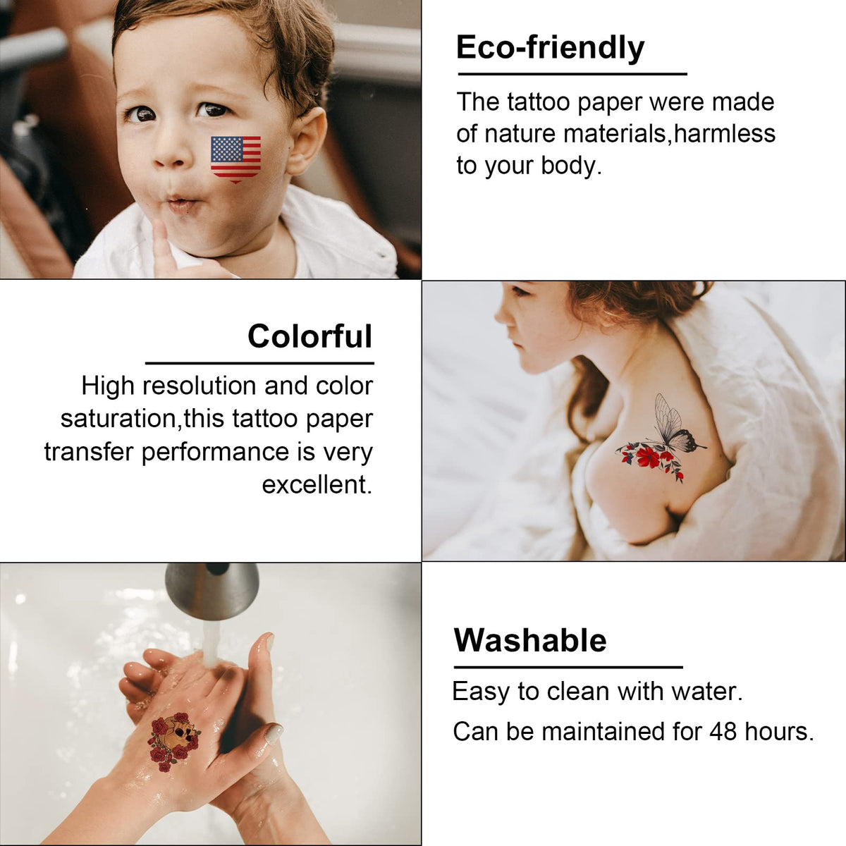 MECOLOUR tattoo paper delivers bold, durable-looking transfers for events
