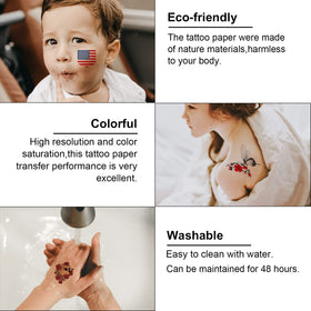 MECOLOUR tattoo paper delivers bold, durable-looking transfers for events