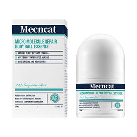 Mecncat Multi-Effect Repair Roller bottle shows hydration and long-lasting moisture protection.