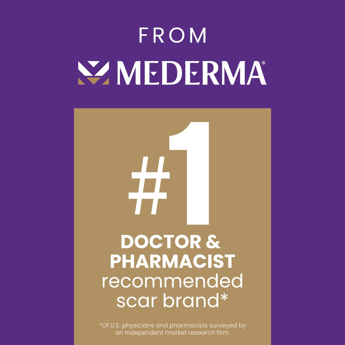 Before-and-after style image of acne scars with Mederma.