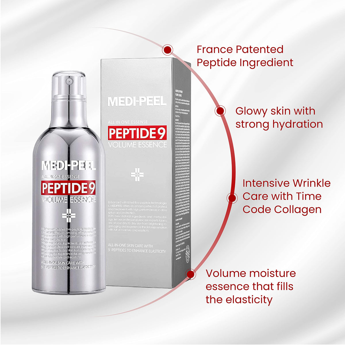 MEDI-PEEL Peptide 9 Volume Essence texture close-up captures bubble foam awakening formula