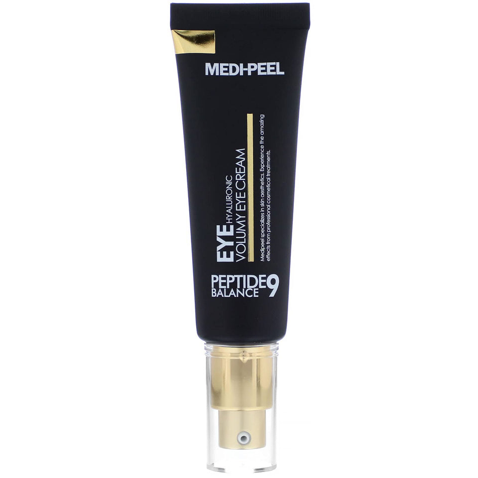 Medi-Peel Peptide9 eye cream bottle for hydration and under-eye rejuvenation