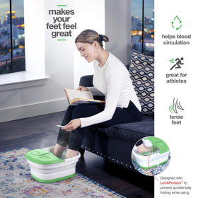 Medical king foot spa collapsible-design provides compact storage and travel convenience.