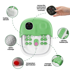 Medical king foot spa remote-control enables easy operation during a relaxing soak.