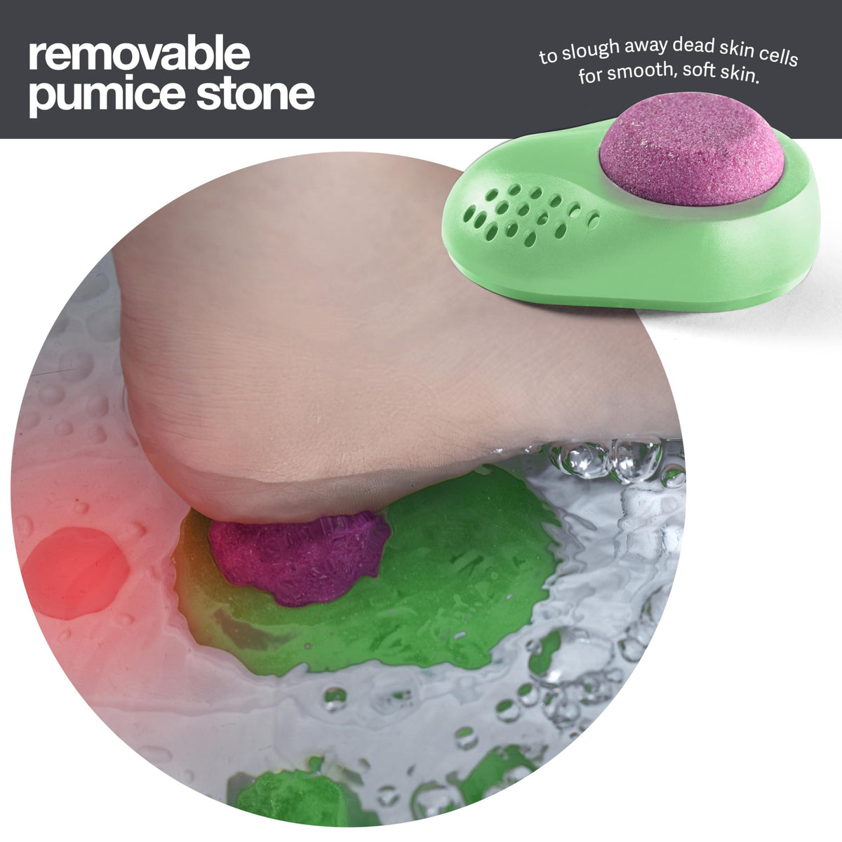Medical king foot spa temperature-control lets you adjust heat for comfort.