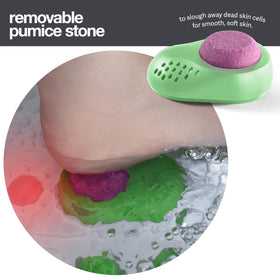 Medical king foot spa temperature-control lets you adjust heat for comfort.