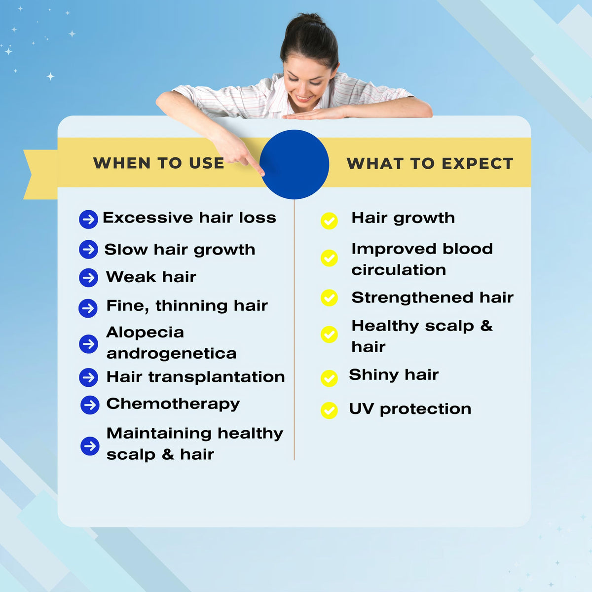 Bioclenz hair closeup shows healthier-looking strands after cleansing
