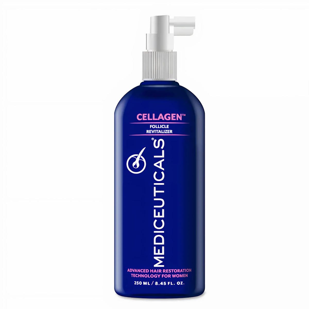 Mediceuticals Cellagen bottle pour for easy daily scalp care