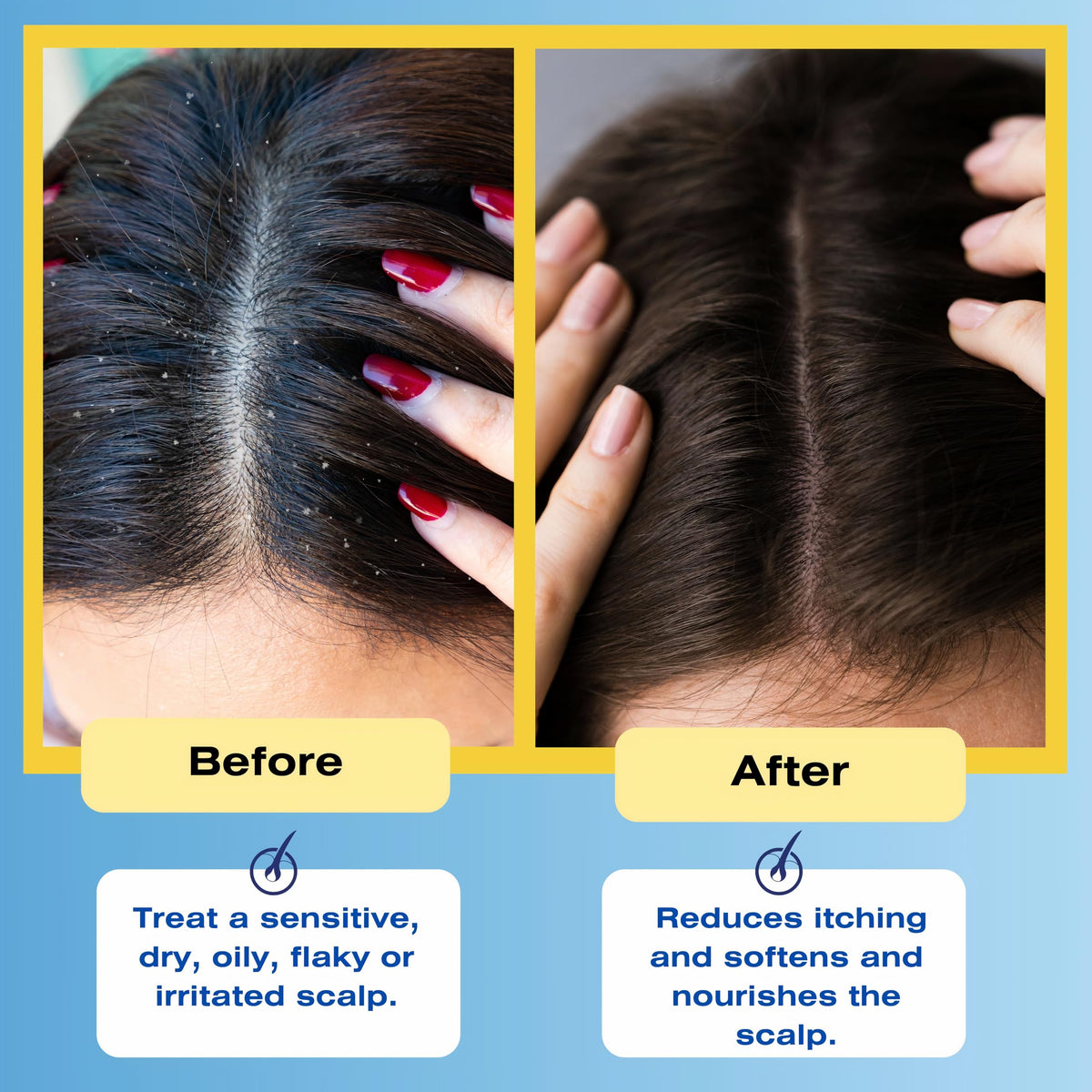 Mediceuticals Therapeutic Conditioner post-use shine improves hair texture.