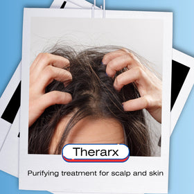 Mediceuticals TheraRx antibacterial scalp wash lather with rich foam for refreshing cleansing.