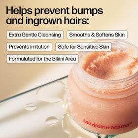 VMAGIC sugar scrub being applied to skin for gentle cleansing and exfoliation