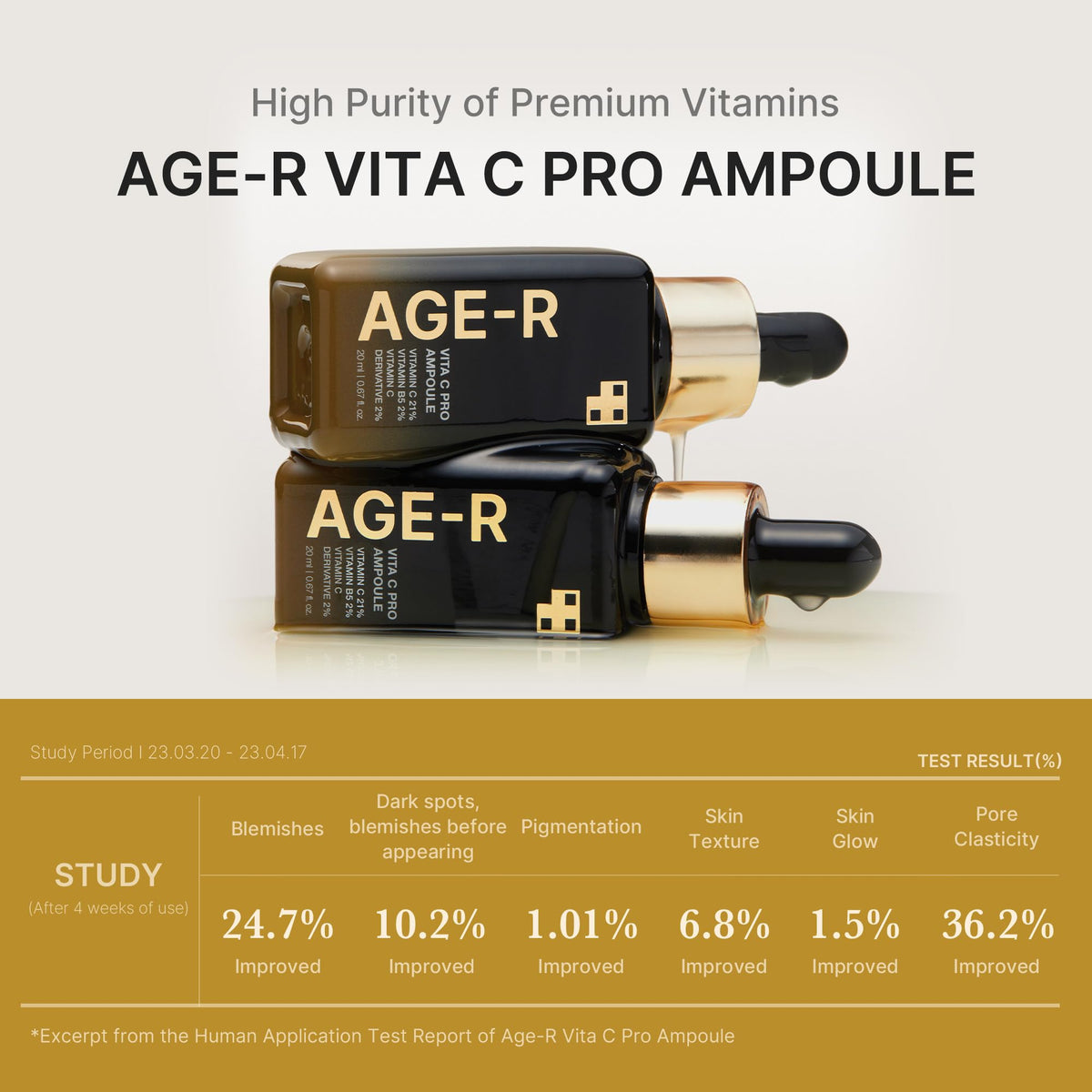 Medicube Age-R Vita C Pro Ampoule packaging box showcases premium skincare packaging.