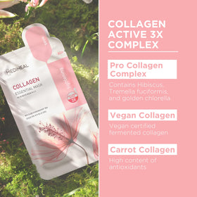 Mediheal Collagen mask worn on face demonstrates snug fit and hydration delivery