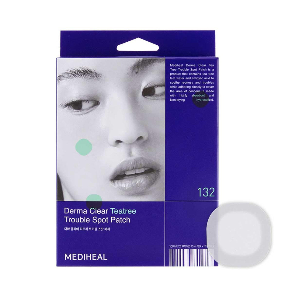 Mediheal Derma Clear Tea Tree Patch 132-count pack for discreet blemish care.
